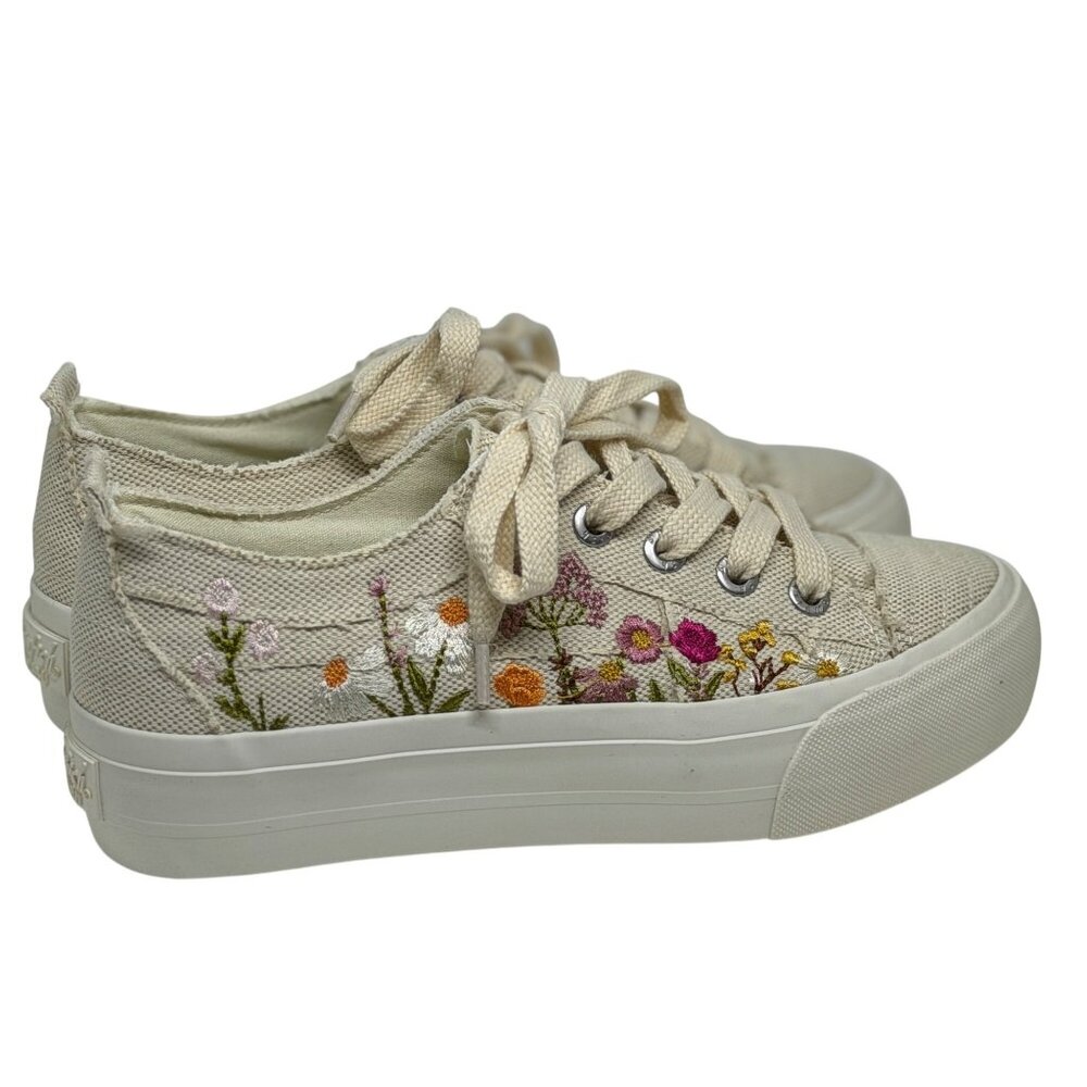 Blowfish Malibu Sadie-Sun Women's Sneakers US‎ 7.5" Embroidered Floral PREOWNED